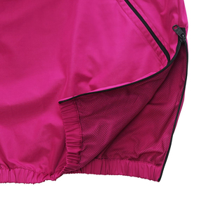 <b>Pink</b> Unisex Windproof Hooded Quarter-Zip Rain <b>Jacket</b> Casual Spring Lightweight Polyester Coat with Zipper Closure Regular Fit - Product Image 6