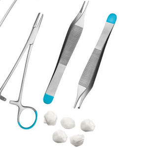 Ensemble d'instruments chirurgicaux avec pinces, forceps et outils de formation à la suture pour étudiants en médecine, manuel, certifié CE, classe I - Product Image 1