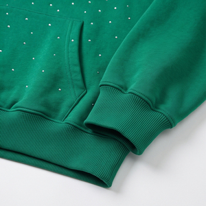 Sweat-shirt à capuche personnalisé pour homme de haute qualité avec strass, fabricant OEM, étiquette privée, sweats à capuche avec strass pour hommes - Product Image 5