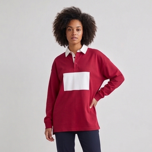 <b>Women's</b> Breathable Oversized Drop Shoulder <b>Long</b> <b>Sleeve</b> for <b>Shirt</b> Polyester/Cotton Hip Hop Style - Product Image 5