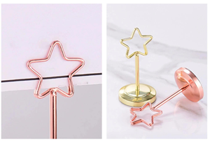 Star Shape <b>Card</b> Holder Stand for Wedding Place <b>Cards</b> Party Decorations Event <b>Table</b> Numbers and Desk Display From India - Product Image 5