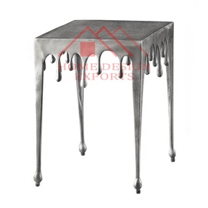 New Arrival Modern Aluminium Water Drop Design Side <b>Tables</b> for Home Decorations Latest Finishing Center <b>Tables</b> for Living Rooms - Product Image 1