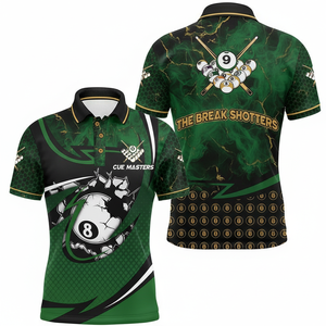 Camiseta de Billar para Hombre de Alto Rendimiento OEM, Diseño Deportivo de Manga Corta, Tejido Sólido, Personalizable, de Secado Rápido, Poliéster/Algodón - Product Image 1