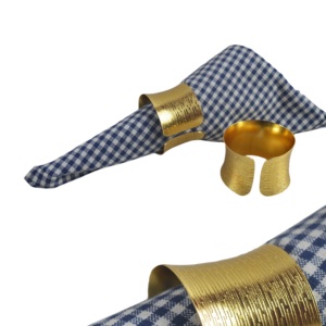 Anneaux de serviette en métal massif en alliage multicolores, design nordique, vente directe d'usine, pour la décoration de mariage, d'hôtel et de restaurant - Product Image 1