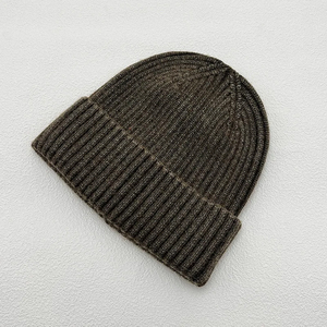Bonnet tricoté côtelé épais teint en masse avec revers, chaud, unisexe, qualité fabricant, couvre-chef - Product Image 2