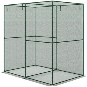 Rete per Orto 6x4x6, Tenda di Protezione per Coltivazioni con Porte con Cerniera per Piante - Product Image 1