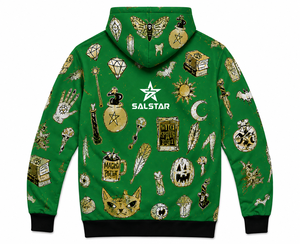 Wholesale <b>Halloween</b> Green Sublimation Premium Quality Fabric <b>Hoodie</b> Custom Printed Pullover Sweatshirt Private Label OEM ODM - Product Image 2