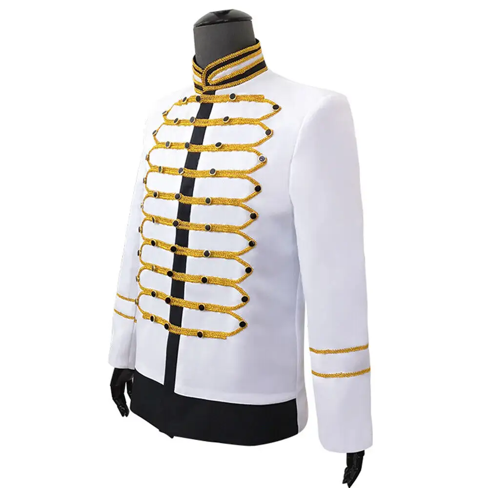New Fashion 2023 Men's Hussar Jacket Tunic Uniform Drummer Blazer Men Jackets