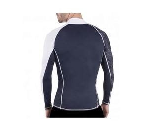 Hombres Rash Guard manga larga llano al por mayor BJJ Rash Guards personalizado en blanco camisas de compresión diseño personalizado - Product Image 4