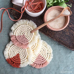 Posavasos de Macramé Multicolor, Diseño Bohemio, Hechos a Mano, de Algodón, Elegantes para Bebidas, Tazas de Café, Antideslizantes, Ecológicos, para Hogar y Oficina - Product Image 4