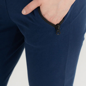 Pantalones Deportivos para Mujer, de Alta Calidad, Tela de Felpa de Algodón, Corte Regular, Frente Plano, para Otoño e Invierno, Colección Personalizada - Product Image 2