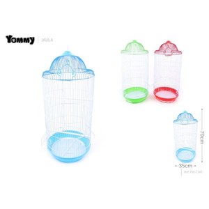 Cage à oiseaux Yommy 35x43cm, cage ronde en plastique pour petits oiseaux - Product Image 2