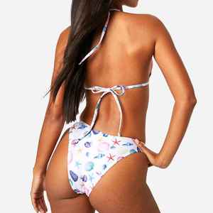 Sublimation Print Romantic Style Swimsuit Soft Touch Material Graceful Summer Fashion Wear Women Swimming Beach <b>Bikini</b> - Product Image 2