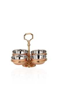 Ensemble de vaisselle en métal de style rétro, écologique, à motif ondulé vintage, pour dim sum, idéal pour les cadeaux d'affaires - Product Image 4