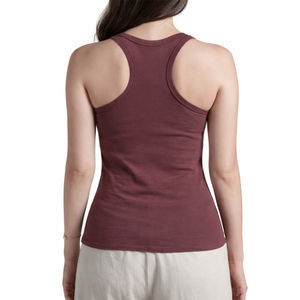 Camiseta de Tirantes Tejida de Alta Calidad para Mujer, Ajustada, Transpirable, de Algodón y Poliéster, para Verano, Fitness, Elástica, de Color Sólido - Product Image 2