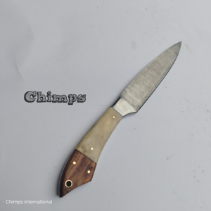 Couteau de chef japonais moderne de luxe en acier Damas écologique de haute qualité avec manche en os de chameau pour trancher dans la cuisine - Product Image 5
