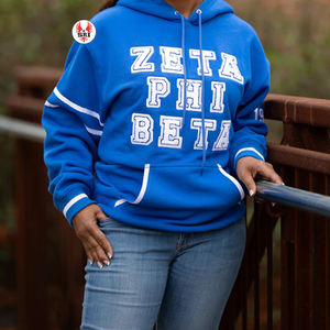 Zeta phi Beta เสื้อมีฮู้ดผ้าฟลีซสำหรับผู้หญิงปักลายชมรม zpb เสื้อฮู้ดขนแกะโพลีเอสเตอร์ของผู้หญิง - Product Image 1