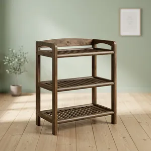 Estante de Baño Independiente de Madera de Mango, Estante de Almacenamiento de 4 Niveles, Organizador Multifuncional para Baño, Cocina, Sala de Estar - Product Image 4