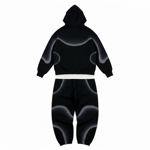 Conjunto Deportivo Eyre Sports Wear OEM con Logotipo Personalizado, Sudadera con Capucha y Pantalones de Chándal con Estampado Degradado, 2 Piezas - Product Image 2