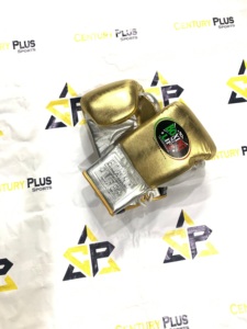 Guantes de Boxeo Personalizados Blancos y Dorados, Sin Boxeo No Hay Vida, 100% Cuero Original, Guantes de Boxeo Profesionales - Product Image 5