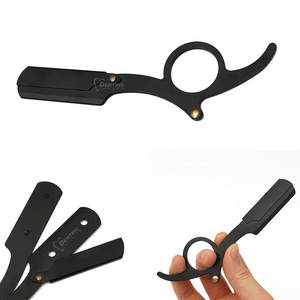 Rasoirs pliants de barbier haut de gamme en acier inoxydable à double tranchant, lot de 2, lame unique, pour la sécurité des hommes, les coupes de cheveux, le rasage des sourcils - Product Image 6