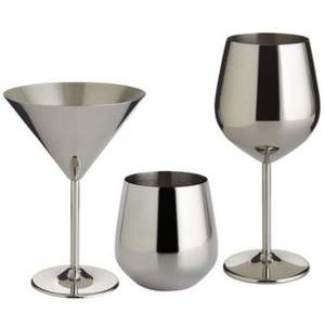 Juego de Copas de Vino de Acero Inoxidable de Lujo, Irrompibles, Copas de Martini, Copas de Cóctel, Vasos de Agua sin Tallo, Artículos de Bar para Hoteles y Fiestas - Product Image 1