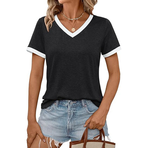 Camisetas de Cuello Redondo para Mujer, 100% Algodón Orgánico, Venta al Por Mayor, Corte Regular, Ecológicas, Suaves, Casuales, de Secado Rápido, Transpirables, 200g - Product Image 2