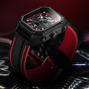 Montre-bracelet à quartz pour homme Mark Fairwhale, étanche 30 bars, en acier inoxydable, 41 mm, chronographe lumineux, bracelet en <span class=keywords><strong>caoutchouc</strong></span> - Product Image 4