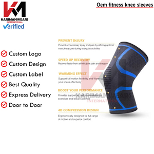 Durable <b>Knee</b> <b>Sleeves</b> Men Women <b>Compression</b> Gym Workout Support Manufacturer - Product Image 6