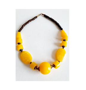 Custom Adjustable Hand-painted Eco-Friendly Colorful <b>Clear</b> <b>Resin</b> Beads Link Gold Plated Metal Chain Choker Necklace - Product Image 2