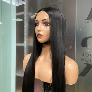 วิกผมคนดิบสีดำธรรมชาติทำจากกระดูกผมแท้สีดำดูหรูหรา - Product Image 1