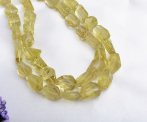 เลมอนควอตซ์ 16 นิ้ว ทรงเหลี่ยม เจียระไน สำหรับทำเครื่องประดับชั้นดี - Product Image 2