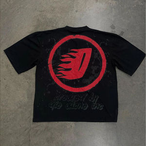เสื้อยืดทรงบ็อกซี่พิมพ์ลายคุณภาพสูงสำหรับผู้ชาย ผ้าฝ้ายเนื้อหนัก ระบายอากาศได้ดี รับผลิตตามแบบ - Product Image 4