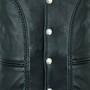 Chaleco de Cuero Personalizado para Motociclistas, Chaleco de Cuero Genuino de Primera Calidad, Estilo Club - Product Image 6