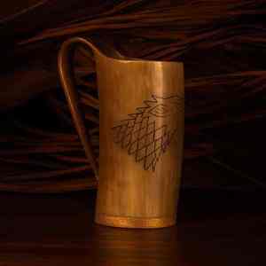 Mug en corne de buffle véritable poli, style animalier, fourni directement par l'usine, avec emballage personnalisé, provenant d'un exportateur indien - Product Image 2