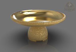 ฐานวางขนมรูปพระจันทร์เสี้ยวทรงกลม ทำจากสแตนเลสสีทองและกระจก เป็นมิตรกับสิ่งแวดล้อม เหมาะสำหรับเทศกาลรอมฎอนและอีด พร้อมฝาครอบแบบโดม ใช้กับเครื่องล้างจานได้ - Product Image 4