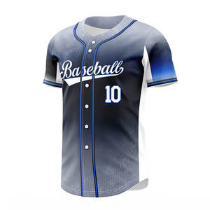 Camiseta de béisbol personalizada para hombre, cosida, ropa deportiva personalizada, antiarrugas, transpirable, cómoda. - Product Image 1