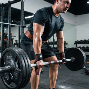Comfortable Cotton Weightlifting Straps Improved Grip Reduced Hand Fatigue <b>Strength</b> <b>Training</b> Bodybuilding Fitness Wear Low Price - Product Image 6