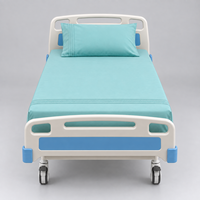 Draps de lit d'hôpital simples en tissu de lin écologique, durables, légers, doux, 400TC, confortables, pour usage médical