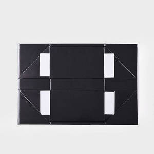 2pcs Pearl <b>Silver</b> Luxury Collapsible Fold Flat Gift <b>Boxes</b> with Ribbon Knot - Product Image 4