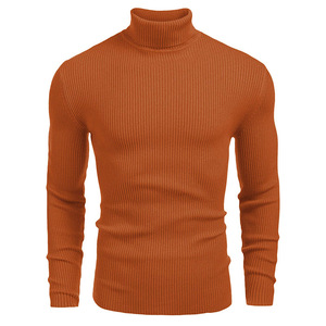 Spring Summer Short Sleeve <b>Checkered</b> Pattern Ribbed Men's <b>Top</b> Zipper Polo Neck Men's Cotton Knit Sweater - Product Image 2