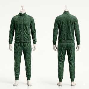 <b>Men's</b> Comfortable Activewear Tracksuit with Full <b>Zip</b> <b>Jacket</b> and Elastic Waist Jogger Pants for Workout Travel Outdoor Activities - Product Image 5