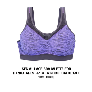 Bralette de Encaje Sensual para Adolescentes, Talla 4XL, Sin Varillas, Cómodo, 100% Algodón - Product Image 3