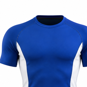 Ensemble T-shirt et short de sport pour homme, été, fitness, maille légère, respirant, évacuation de l'humidité, séchage rapide, course à pied, entraînement, vêtements de sport - Product Image 4