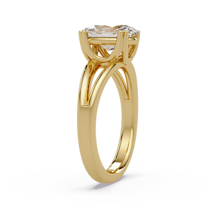Elegante Anillo de Compromiso Solitario Ovalado de Oro Puro de 14K con Diamante Cultivado en Laboratorio Certificado por IGI, Anillo de Vástago Dividido, Joyería de Lujo para Boda - Product Image 3