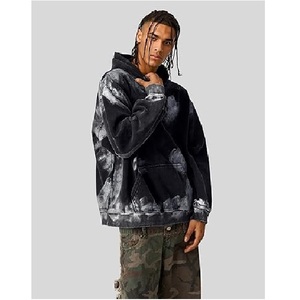 Sudadera con Capucha Gráfica para Hombre, Estilo Oversize, Lavado Ácido, con Estampado de Graffiti, Forro Polar Grueso, Colección Otoño 2026 - Product Image 3