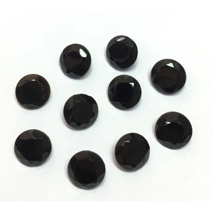 Onyx noir naturel de qualité supérieure, taille ronde 8x8 mm, pierre précieuse facettée en vrac pour la fabrication de bijoux, vente en gros - Product Image 3