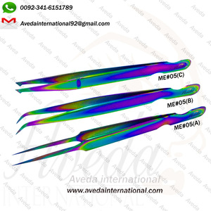 Extensiones de Pestañas de Visón Sintético Individuales de Marca Privada, Pinzas para Pestañas Curvas de Acero Inoxidable con Punta - Product Image 3