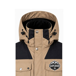Veste parka coupe-vent pour homme de qualité supérieure avec doublure en polaire douce, finition hydrofuge et poches utilitaires fonctionnelles - Product Image 3