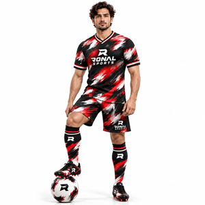 Uniformes de Fútbol de la Mejor Calidad, 100% Poliéster, Conjuntos de Camisetas Deportivas Sublimadas para Adultos, en Oferta 2026 - Product Image 3